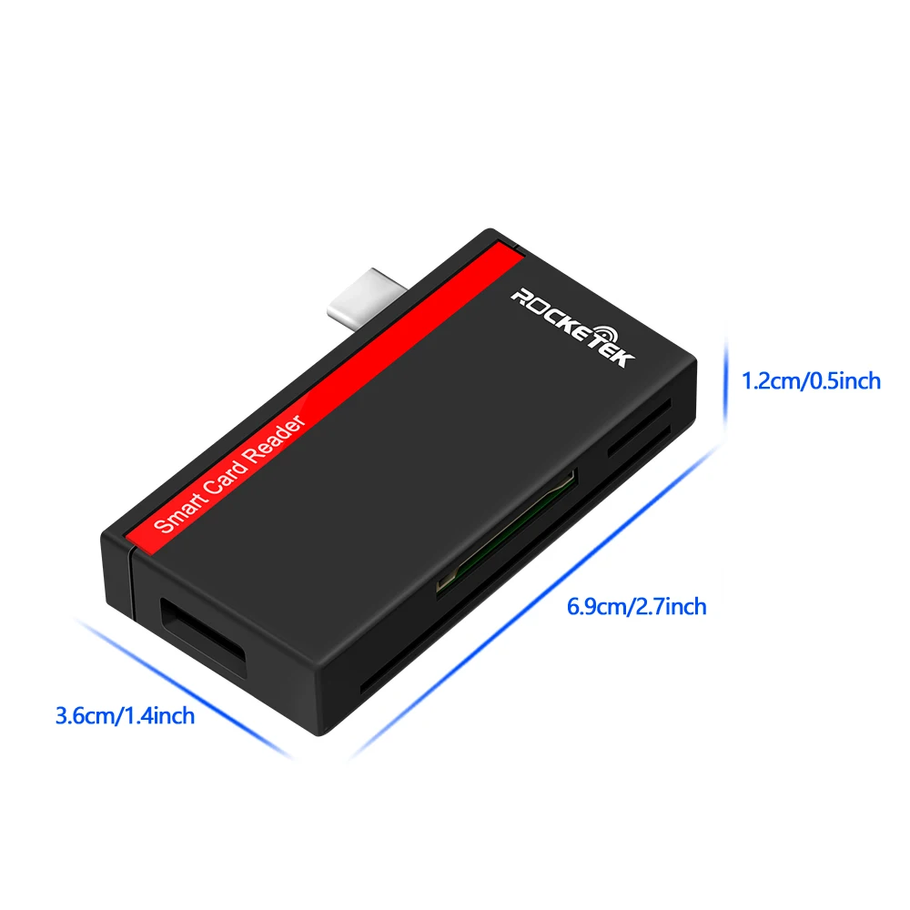 Rocketek тип-c USB C 3,0 мульти смарт-кард-ридер SD/TF micro SD память, ID, банковская карта, sim cloner разъем адаптера компьютера ПК