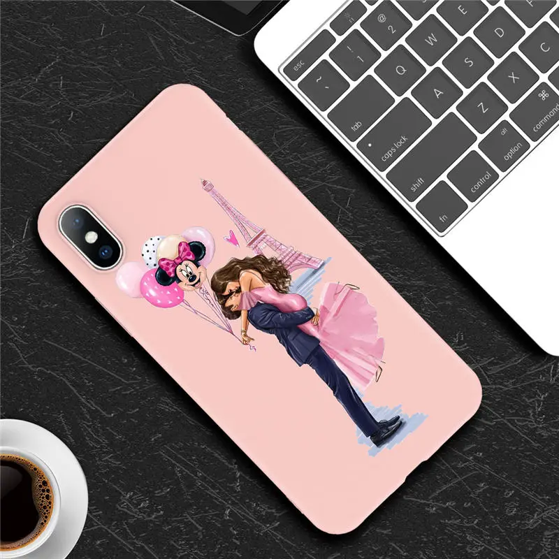 Силиконовый чехол для телефона Moskado для iPhone 7, чехол для телефона для ребенка, мамы, девочки, женщины, для iPhone 11 Pro X 6 6S 7 8 Plus XR XS Max 5 5S SE, мягкая задняя крышка - Цвет: 6421