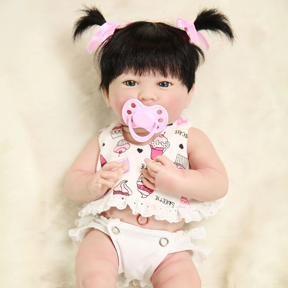 Кукла Bebe reborn 14 &quot35 см полностью силиконовая виниловая Реалистичная кукла Reborn для
