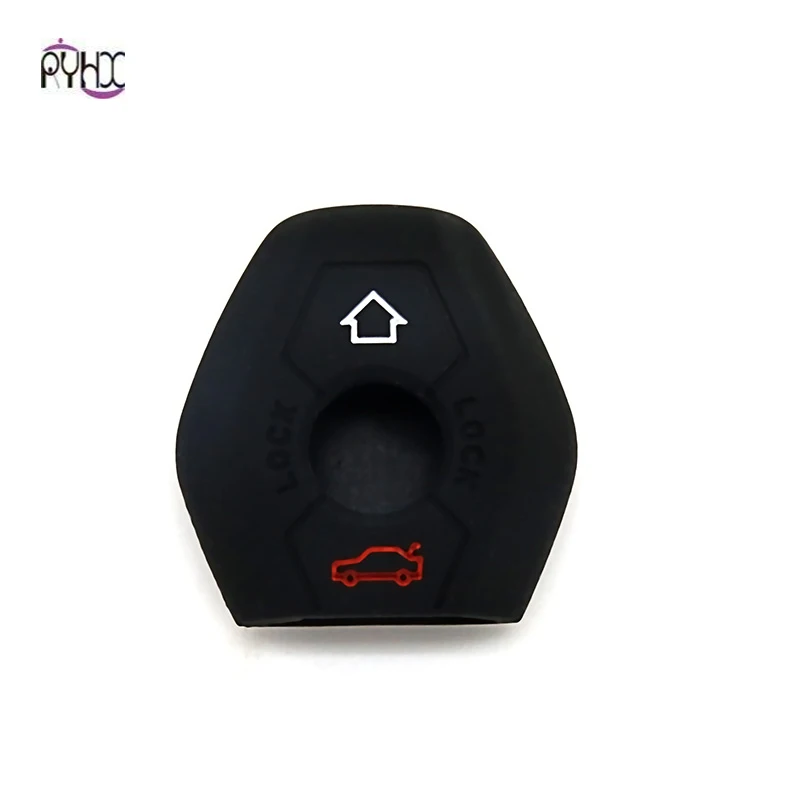 Durable soft Silicone Car key Cover 2 Button Key case protective Holder For X3 X5 Z3 Z4 3 5 Series Automobile Bag | Автомобили и