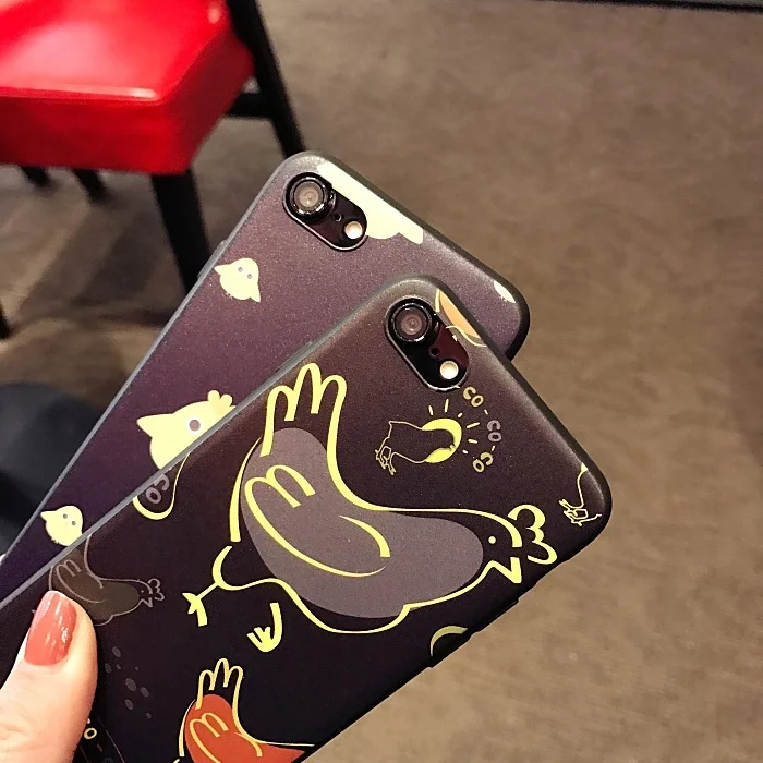 Телефон Case Творческий Мультфильм Рельеф Мягкий Ультра Тонкий Противоударный