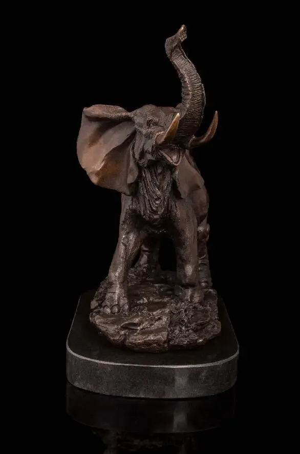 30 см Западное искусство Декор ранний слон Heffalump богатство скульптура|Статуи и