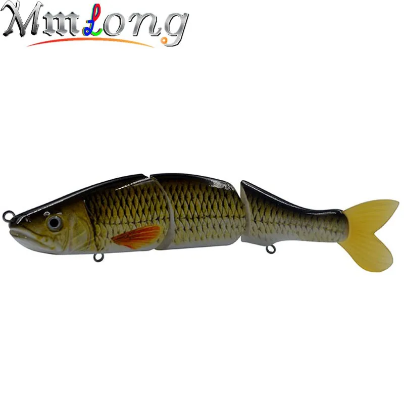Mmlong 4." профессиональные рыболовную приманку 3 сегментов реалистичные Swimbait медленно тонет приманки искусственные приманки 4 крюк приманки рыболовные рыболовные приманки# MML18A-S