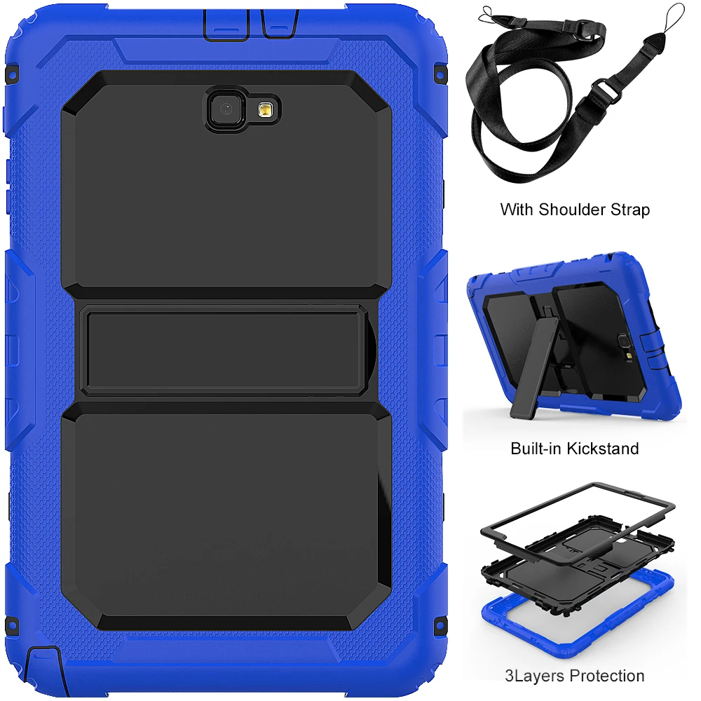 Противоударный детский чехол для samsung Galaxy Tab A 10,1 T580 T585 SM-T580 SM-T585 подставка силиконовая резиновая броня чехол s