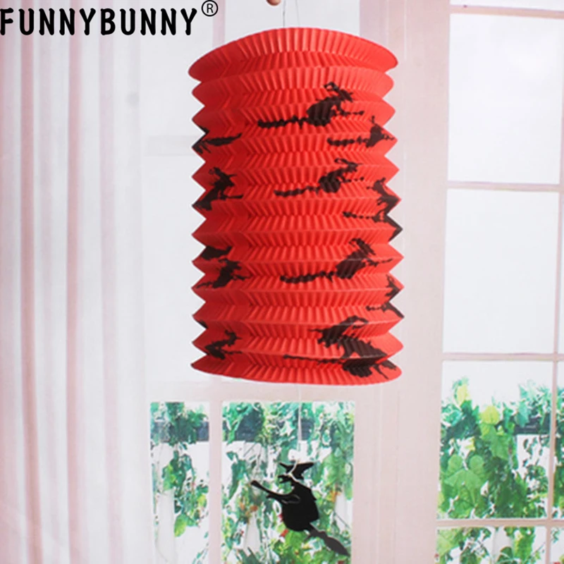 FUNNYBUNNY April Fools Day Хэллоуин 3D Тыква бумажные подвесные фонари летучие мыши пауки для