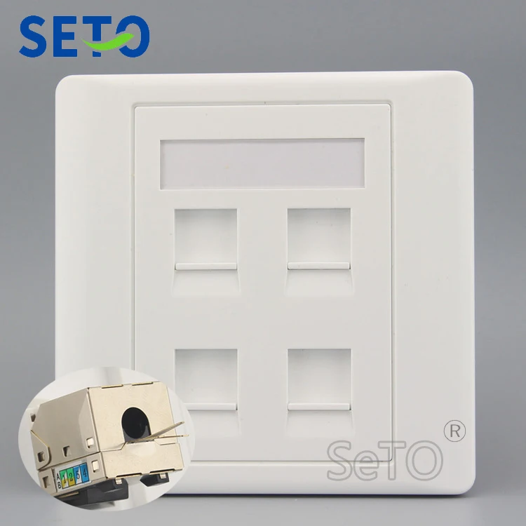 SeTo 86 Тип четыре порта гигабитная Сетевая розетка Lan RJ45 Cat6 настенная пластина