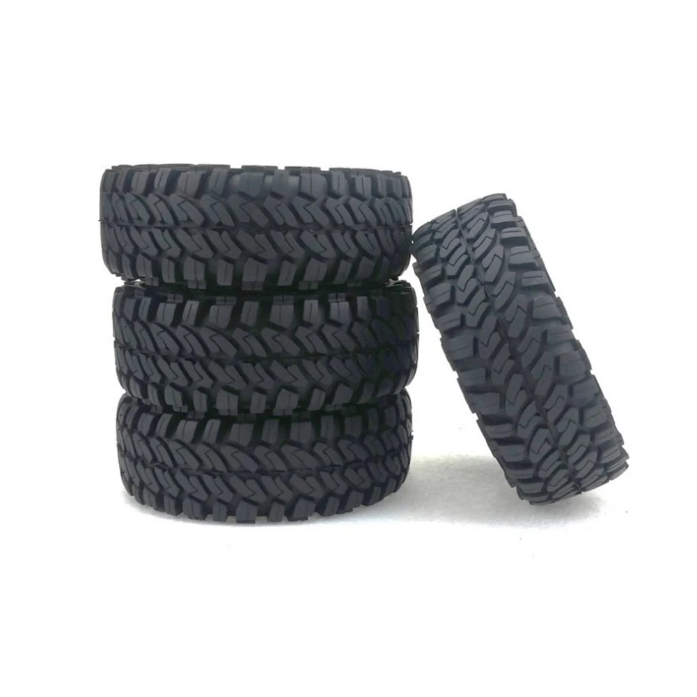 

4Pcs 1.9Inch Rubber Rocks Tyres Wheel for 1:10 RC Rock Crawler Axial SCX10 D90 D110 TRX-4 BM88