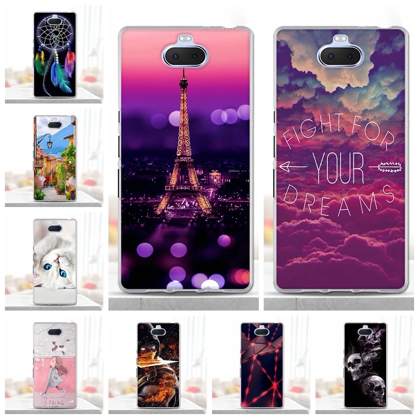 Чехол для Sony Xperia 10 Plus мягкий силиконовый 3d милый чехол чехлы | Мобильные телефоны