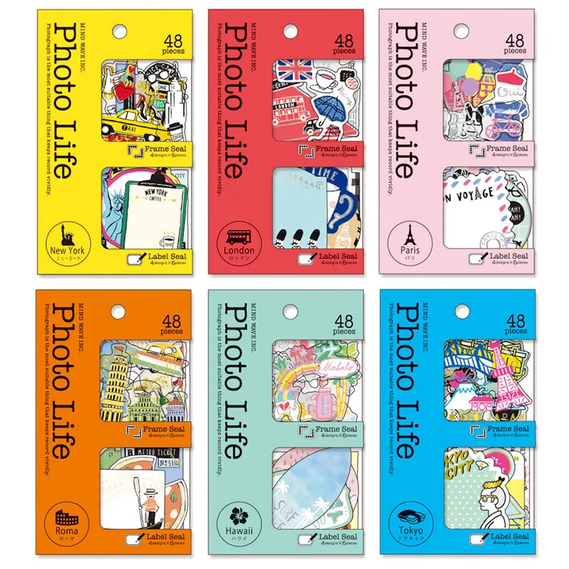 

48pcs/1pack Stationery Stickers Kawaii Photo Life Travel Diary Planner Decorative Mobile Stickers Scrapbooking Craft Stickers