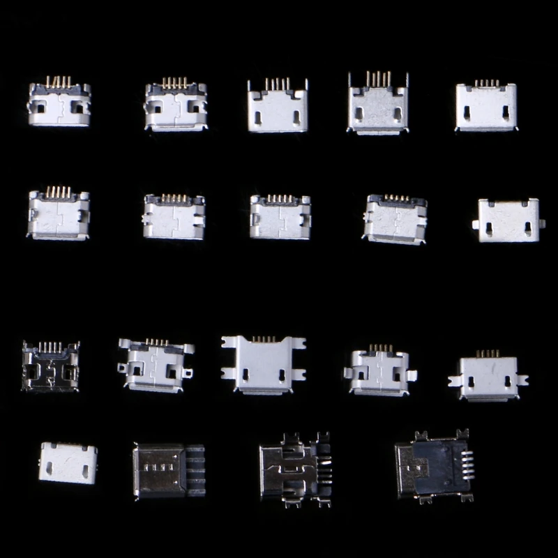 

240Pcs 24 Models Micro USB Connector Socket Jack for MP3/4/5 Lenovo ZTE Huawei