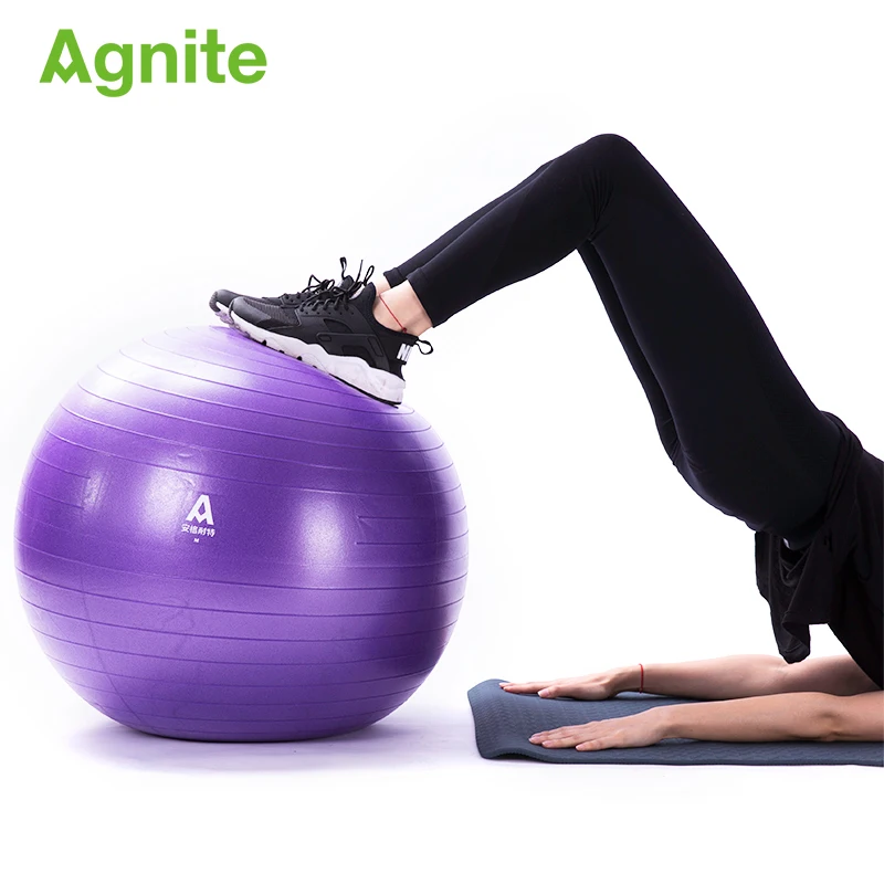 Мяч для йоги Agnite 65 см ПВХ пилатес мяч фитнеса F4172 взрывозащищенный гимнастический - Фото №1