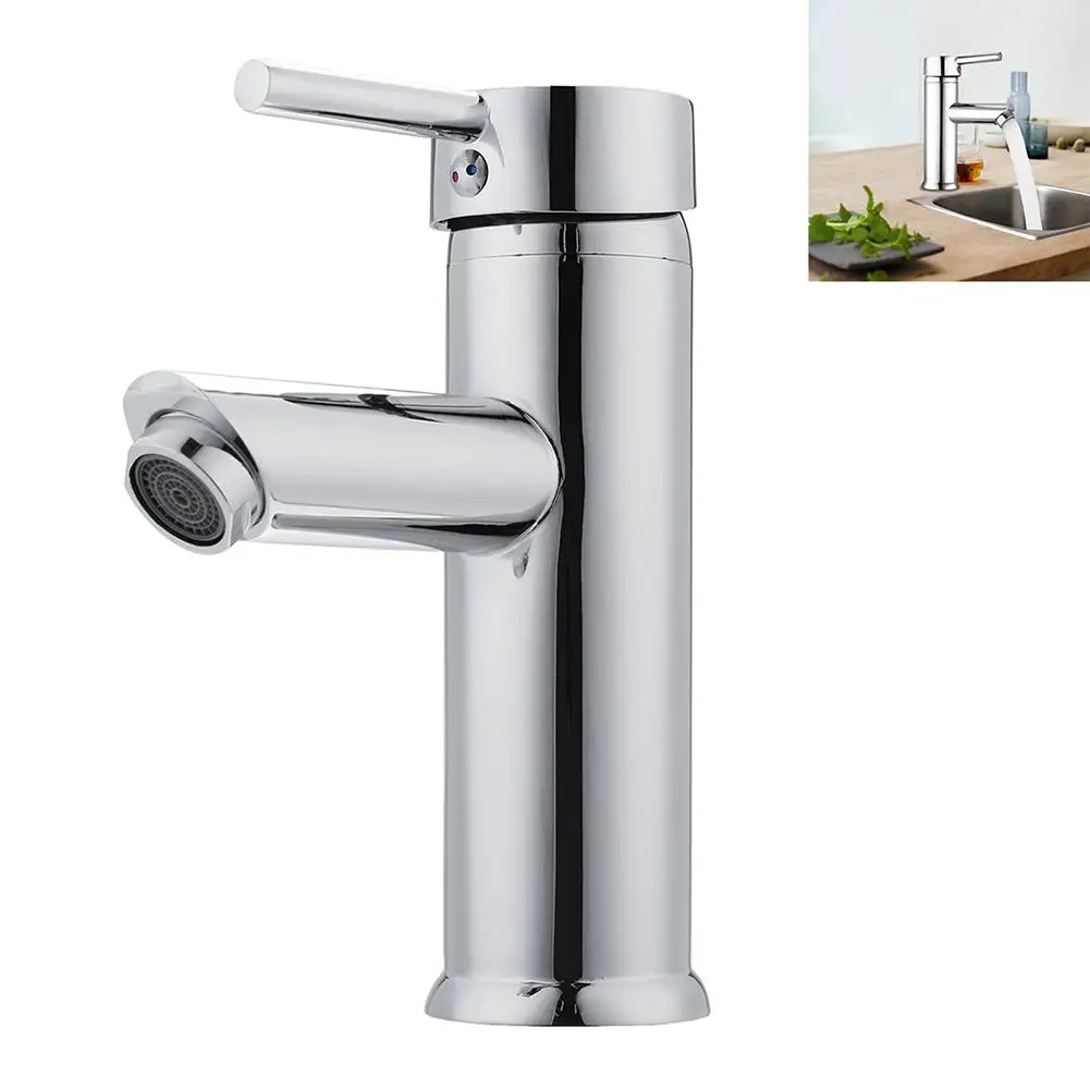 Chrome Bathroom Basin Sink Rotatable Hot/Cold Mixer Water Tap Faucet Hose Set | Обустройство дома