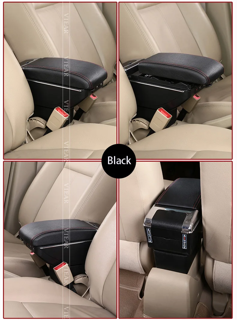 Vtear для KIA Rio 4 Rio X-line подлокотник киа рио 4 киа рио 4 аксессуары аксессуары подлокотник кожаный подлокотник usb интерфейс коробка для хранения центральная консоль Авто стиль киа рио 4 аксессуары