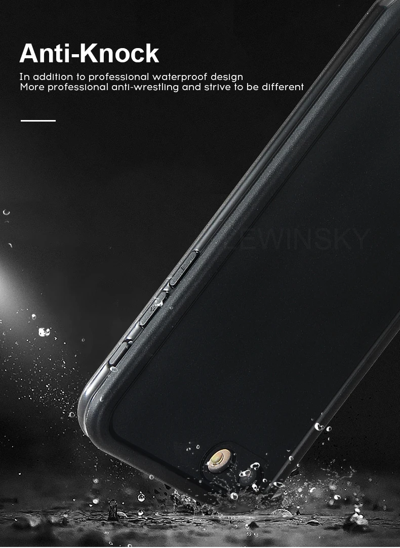 Водонепроницаемый противоударный пылезащитный Дайвинг чехол для iphone 7 8 6 6s плюс 5 5S плавание телефон сумка-чехол для iphone X SE полной защиты