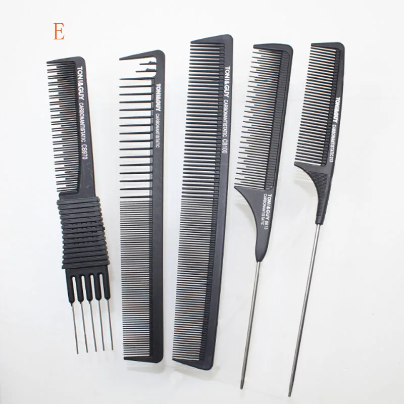 Парикмахерская расческа из углеродного материала 6 шт./лот карбоновая гладкая