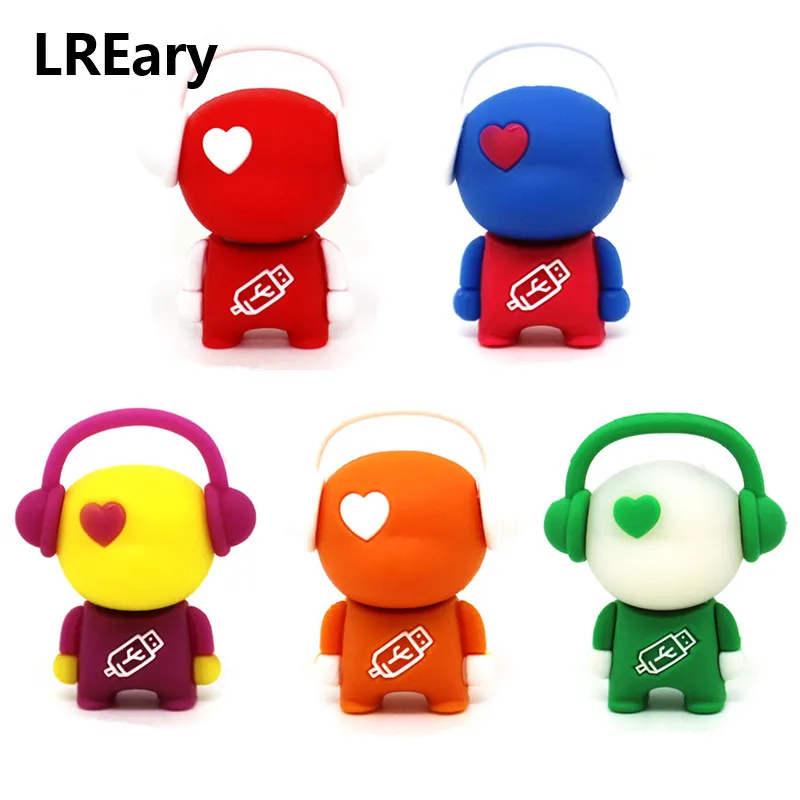 Мультяшные красочные музыканты флэш карта памяти реальная емкость мини флешка в