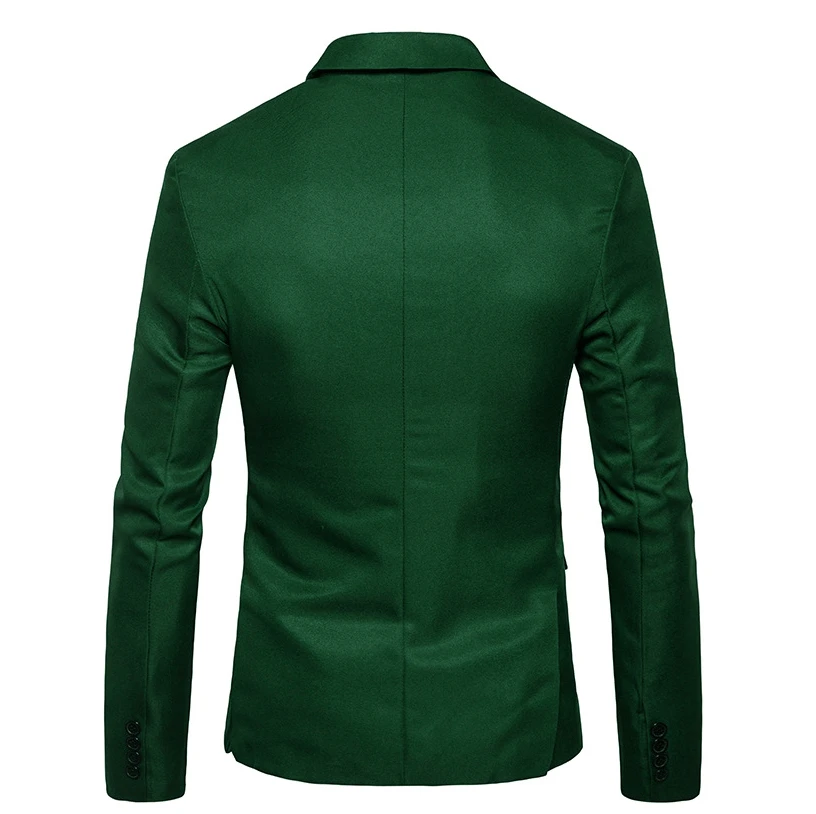 SUKIWML бренд блейзер Masculino Slim Fit Мужской Блейзер Осень однотонный деловой блейзер мужской свадебный костюм M-3XL