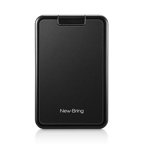 Black NewBring держатель для карт RFID Блокировка раздвижные бумажник пластик карты деньги Чехол кошелек углерода волокно для муж - Цвет: Black
