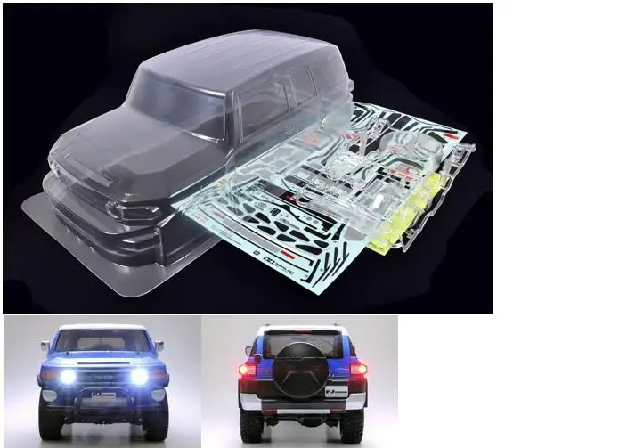 1/10 масштаб Rock Cralwer AXIAL SCX10 Tamiya CC01 RC8WD D90 51560 Toyota FJ Cruiser Body set Wheelbase 265 мм (без багажника
