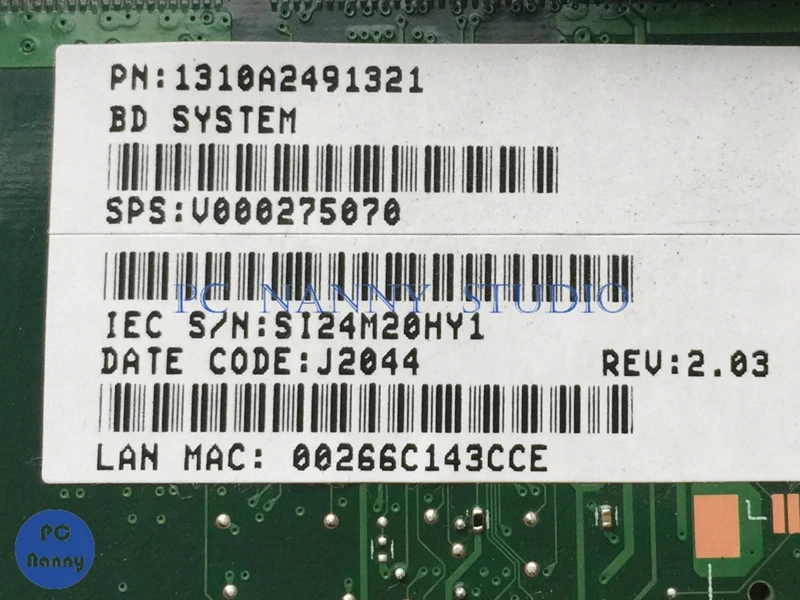 PCNANNY V000275070 6050A2491301 для TOSHIBA Satellite C855 материнская плата ноутбука HM76 чипсет|hm76