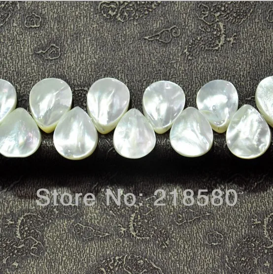 

H-SMB03 5 Strands/lot Full Strand Teardrop Shell Mother of Pearl Beads for Bridal Jewelry 15mmx20mm