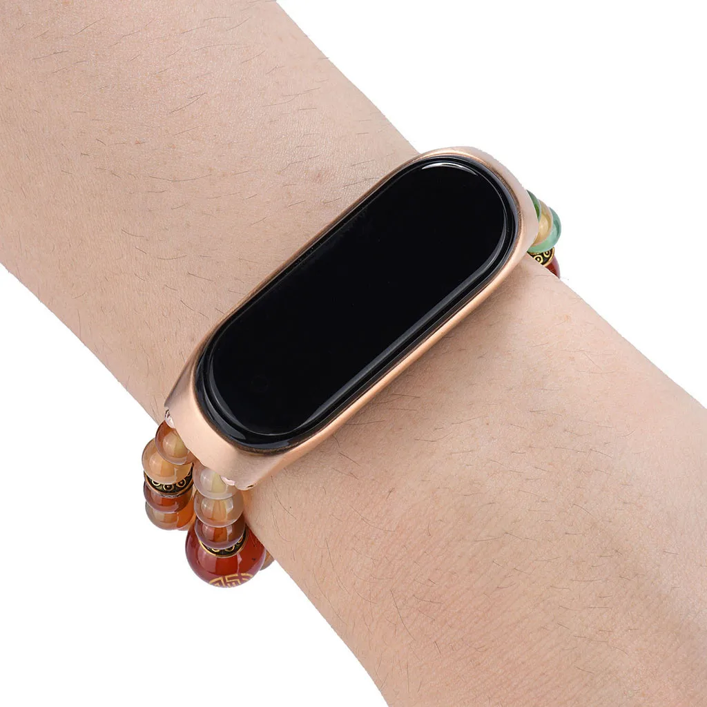 

HIPERDEAL Suitable For Xiaomi Band 4 Pearl + Wristband Metal Shell Replace Wrist Strap High Quality Soft Watch Band Jy12