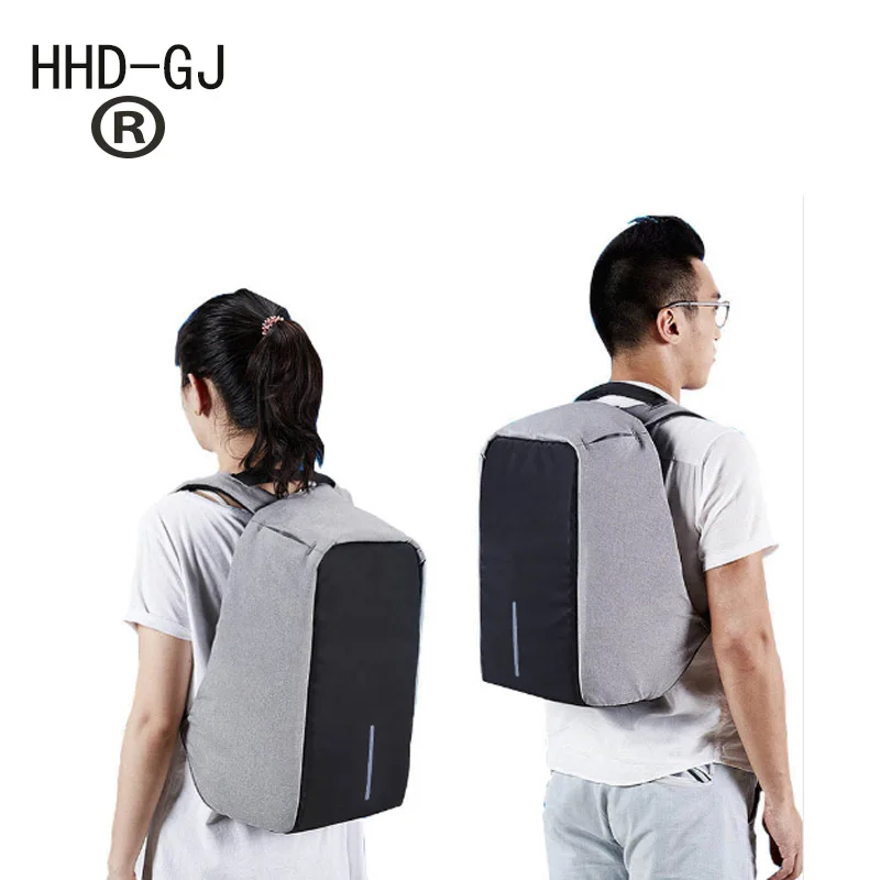 HHD-GJ Men backpack schoolbags 15&quot17&quot Laptop Backpack External USB Charge Women Backpacks for girls travel Waterproof Bags |