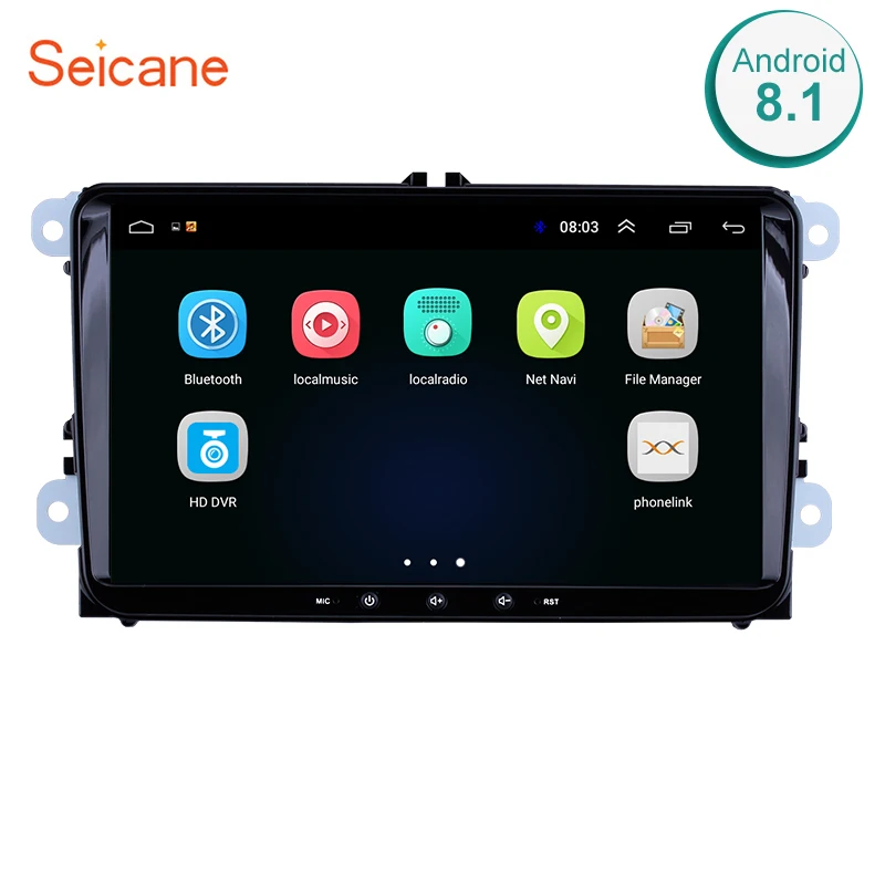 Seicane " Android 8,1 автомобильный Радио Стерео gps мультимедийный плеер для Фольксваген SEAT LEON CUPRA Skoda Passat b5 b6 CC Polo