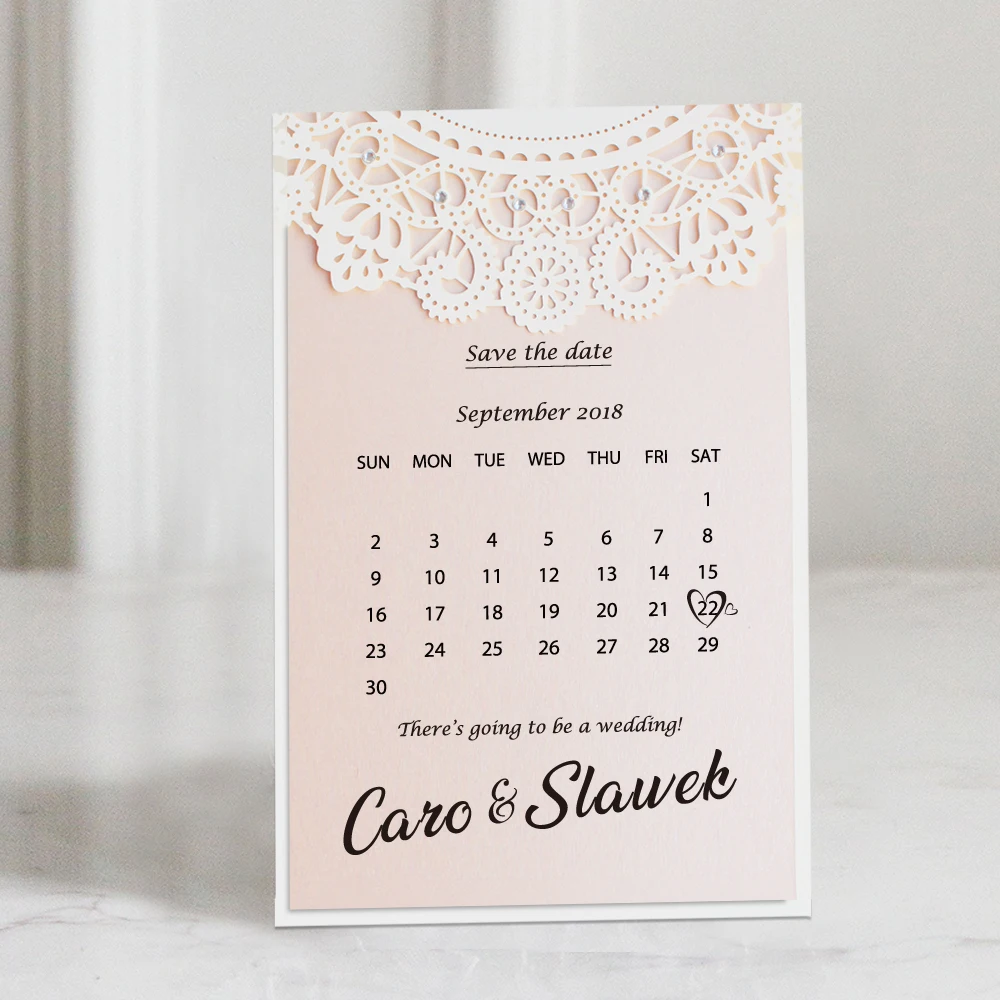 Laser Cut White Lace Wedding Invitations Save the Date Customized Invitation Cards- Set of 50 pcs | Дом и сад