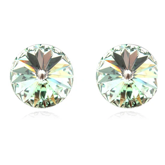 Классические серьги-кольца для мужчин женщин и девушек кристаллами от Сваровски