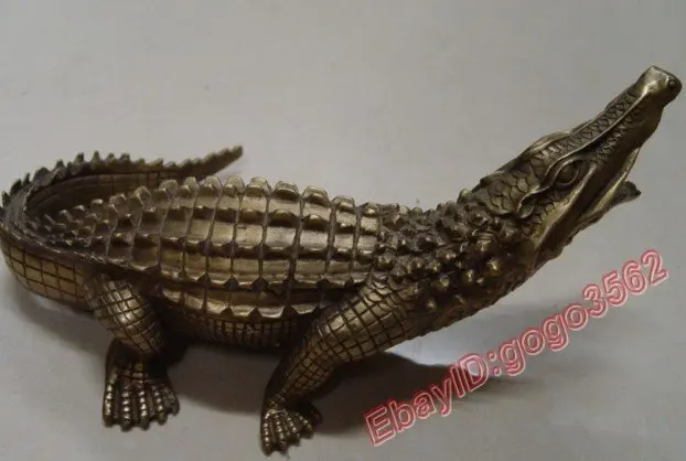 free ship Lifelike bronze statue of a crocodile | Дом и сад