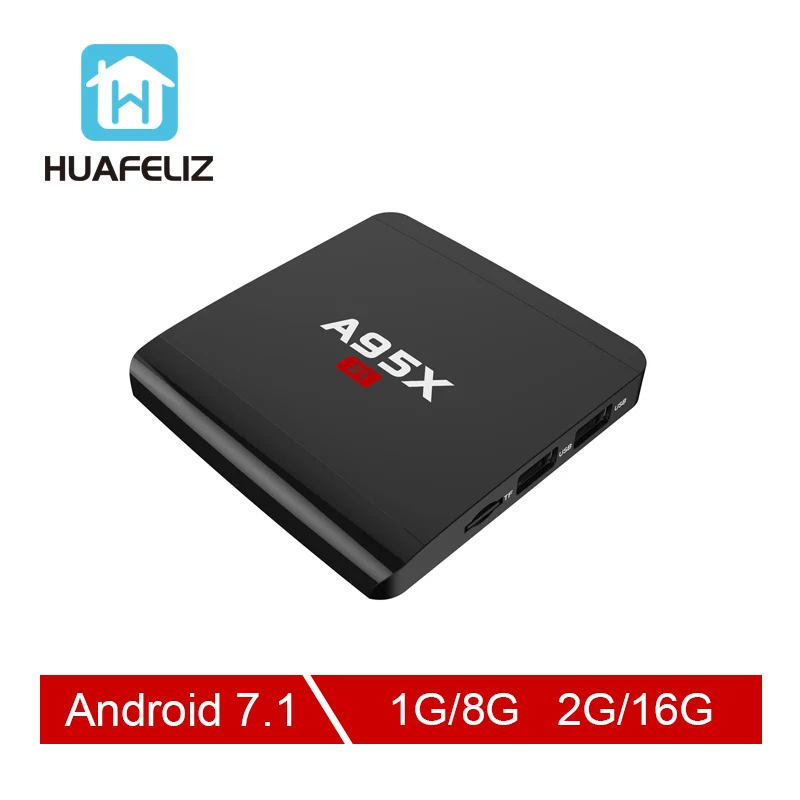 Android 7 1 ТВ коробка A95X R1 S905W 1G8G Youtube Netflix медиа проигрыватель Google RK3229 4 ядра 4K H.265 Wi Fi