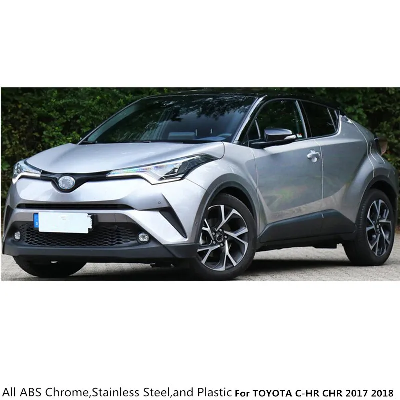 

Car Sticker Body Head Front Eyebrow/Trim Light Lamp Frame ABS Chrome/Carbon Fiber 2pcs For TOYOTA C-HR CHR 2017 2018 2019 2020