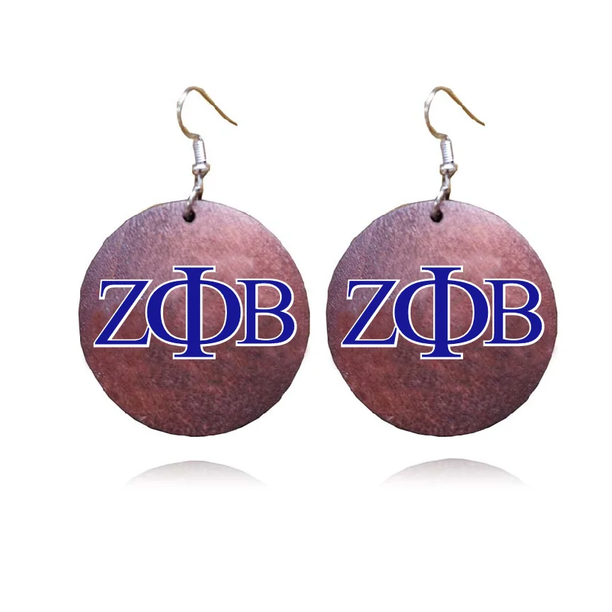 Греческие ZPB буквы sorority африканские натуральные деревянные ZETA PHI бета