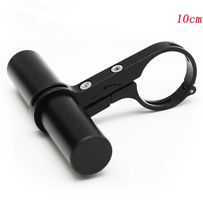 10cm black Кронштейн-удлинитель для горного велосипеда, настольные фары, Расширительная рама для руля, держатель лампы из алюминиевого сплава, оборудование для верховой езды - Цвет: 10cm black