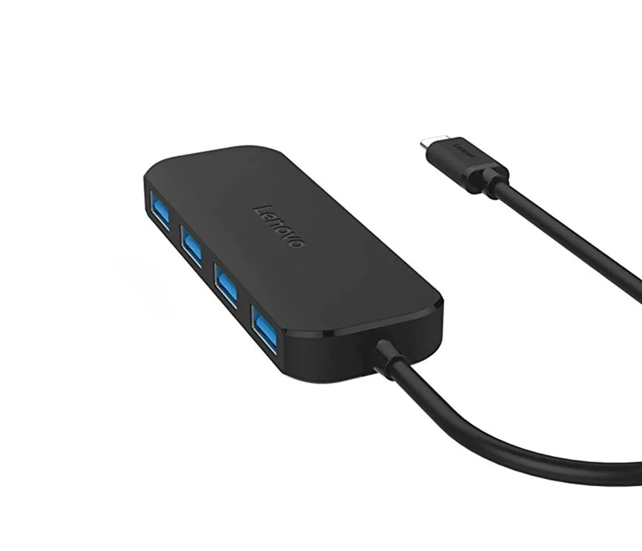 Оригинальный концентратор данных Lenovo C611 Type C на 4 USB 3 0 черный разветвитель type c