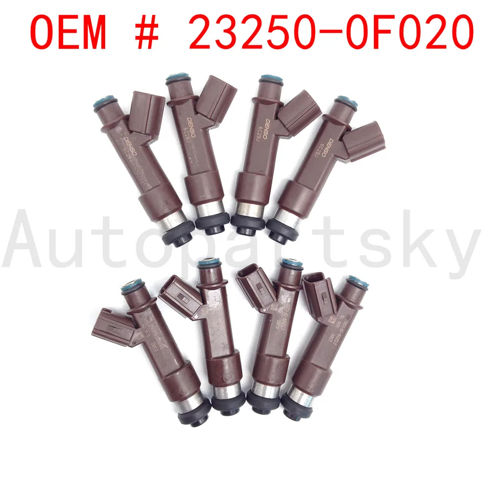 Новые 8 шт. Топливная форсунка 23250-0F020 232090F020 2325050060 для Toyota Lexus &quotlundra&quot Sequoia 4runner GX470