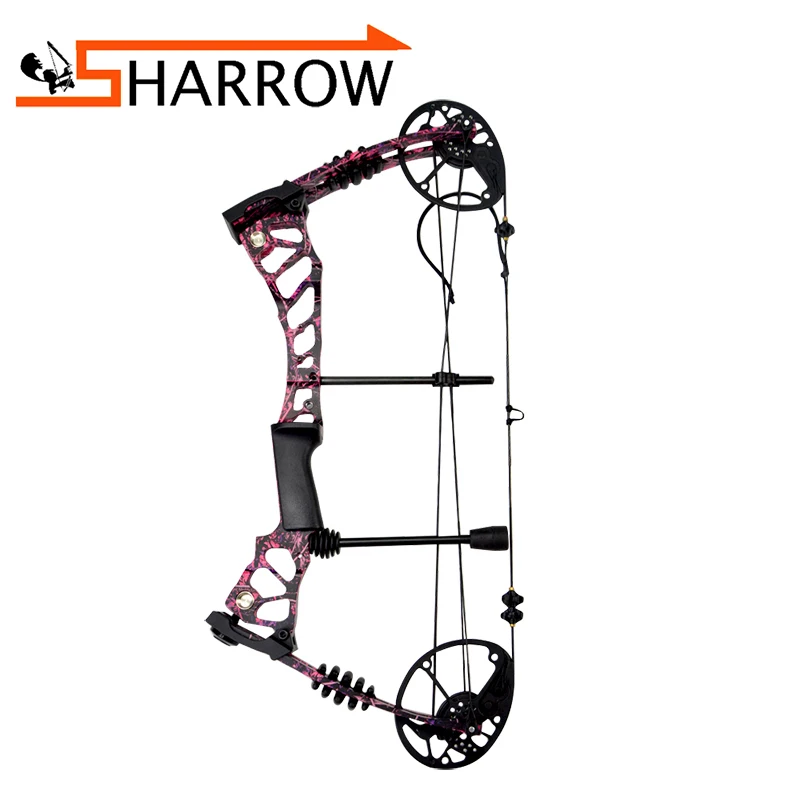 

40-60lbs Archery Compound Bow Red Camo Arrows Adjustable Outdoor Hunting Shooting Target Accessory