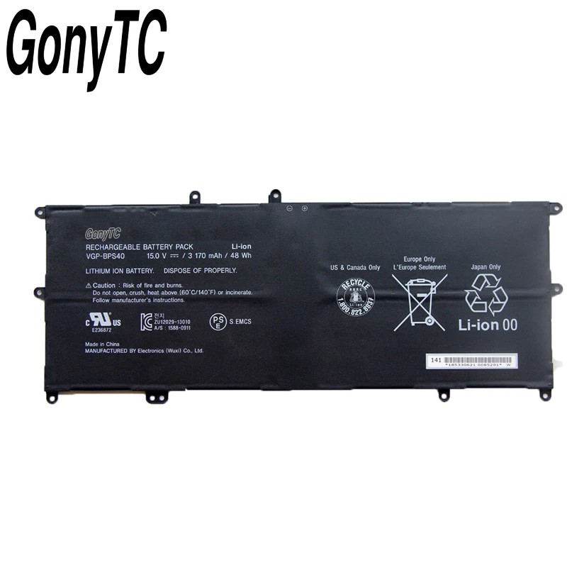 Оригинальный 15V 3170 мА/ч 48wh VGP-BPS40 BPS40 Батарея для Sony флип SVF 15A SVF15N17CXB SVF15NB1GL SVF15NB1GU