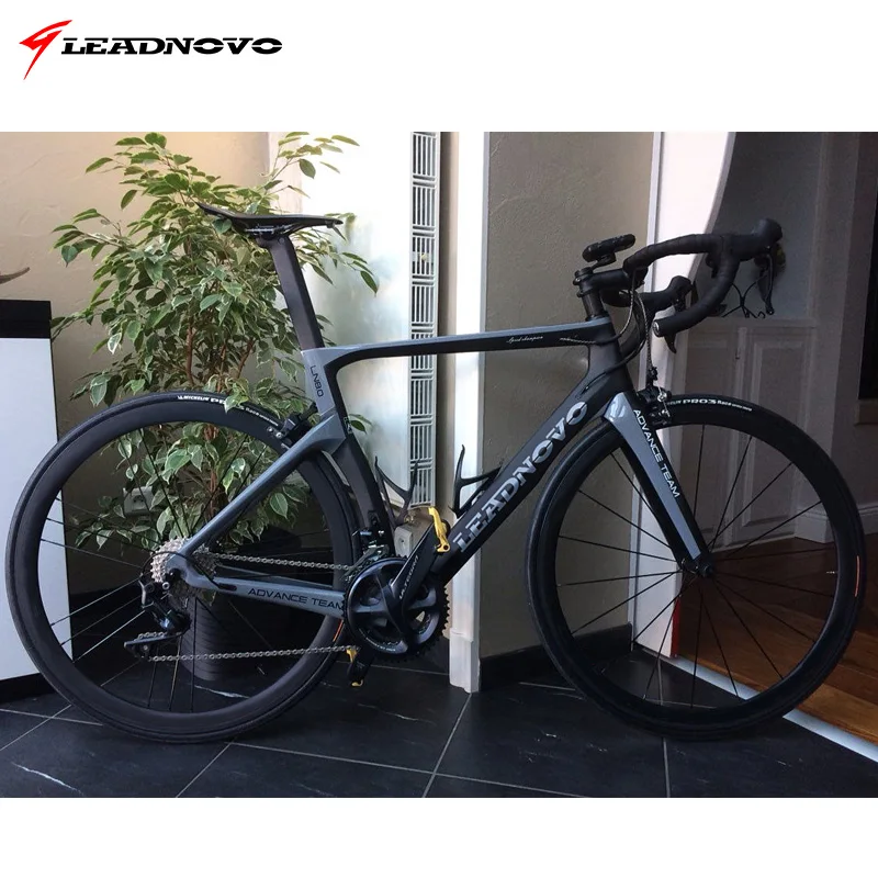 LEADNOVO карбоновая рама V тормоза дисковые Di2 механические 3K 1K carbonрама колеса