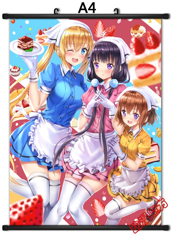Японский аниме смесь S Maika Sakuranomiya & Kaho Hinata Mafuyu Hoshikawa домашний Декор стены прокрутки