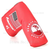 high quality 1pc golf blade putter covers putter usa flag red super bees embroidery headcover