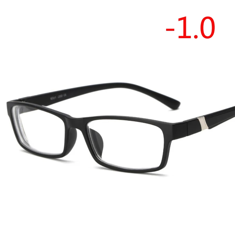 Myopia 100 1,0-1,5-2,0-2,5-3,0-3,5-4,0 очки для близорукости Женские Мужские квадратные очки для близорукости ретро очки для близорукости - Цвет оправы: Myopia 100
