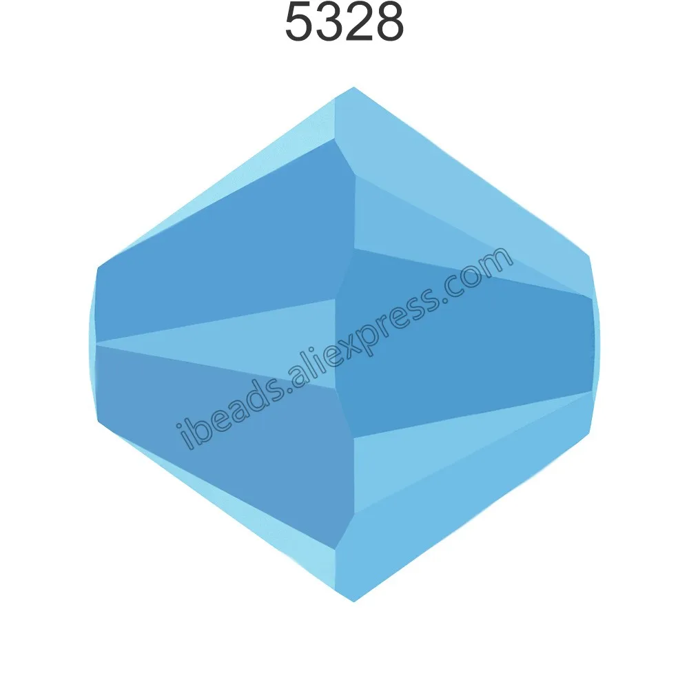 Turquoise 267 Оригинальные кристаллы от Swarovski 5328 XILION двухконусные бусины из Австрия свободные бусины Стразы для изготовления ювелирных изделий своими руками - Цвет: Turquoise 267