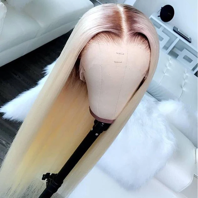 Эффектом деграде (переход от темного к перуанские Remy (Реми Прямые 1B 613 парик