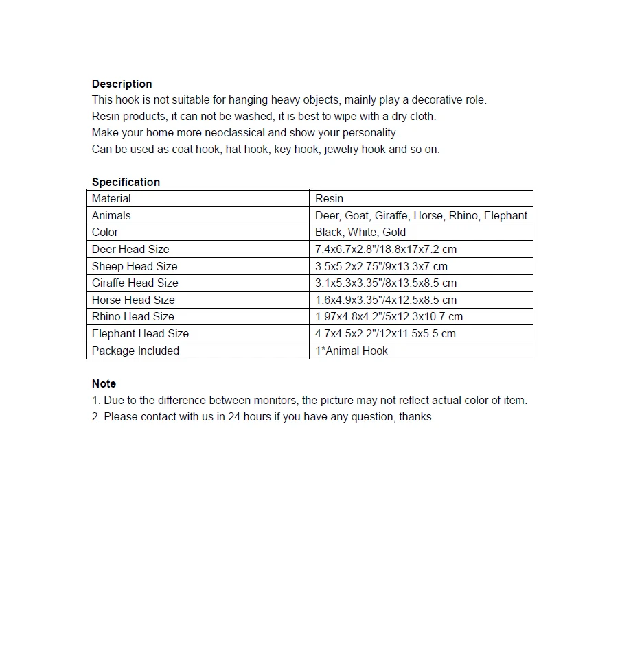 Модная настенная вешалка для пальто и шляп в форме оленя носорога лошади жирафа