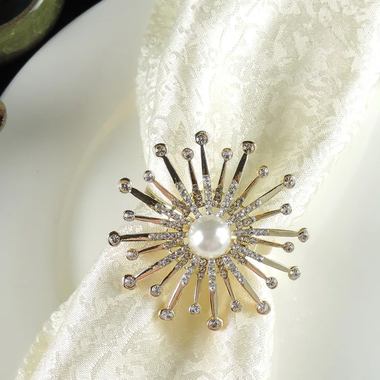 10 шт./лот кольцо для салфеток с кристаллами и бриллиантами/держатель салфетки