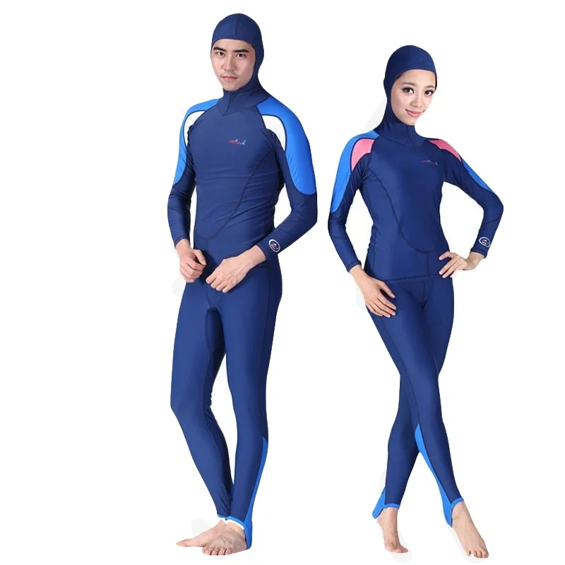2018 Для женщин мужчин из двух частей с капюшоном Рашгард трубка погружение Surf