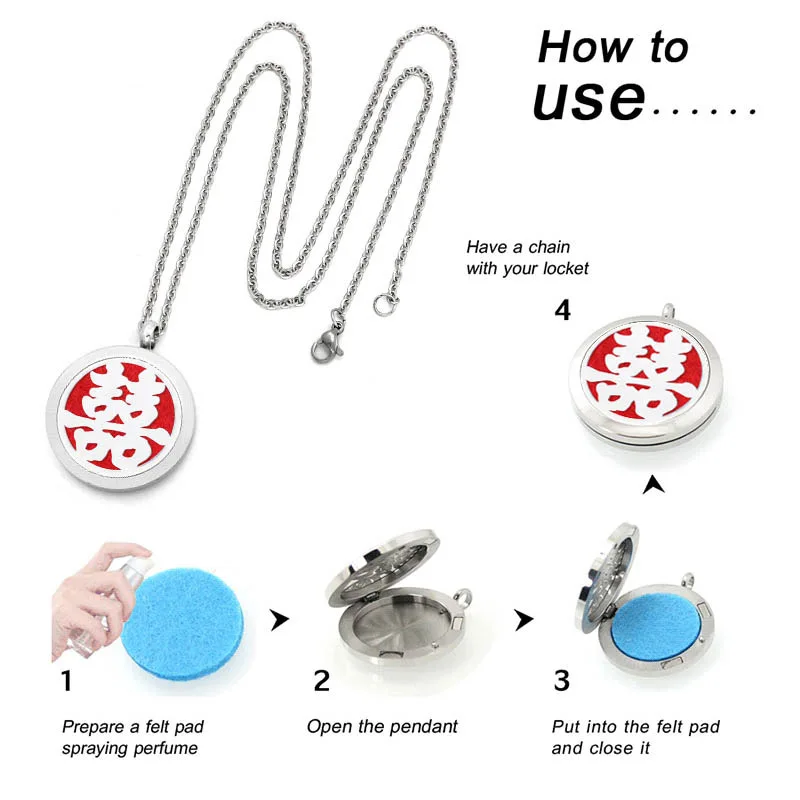 30MM Stainless Steel Essential Oil Diffuser Necklaces Wholesale Mix Style Necklace Locket AA251-268 | Украшения и аксессуары