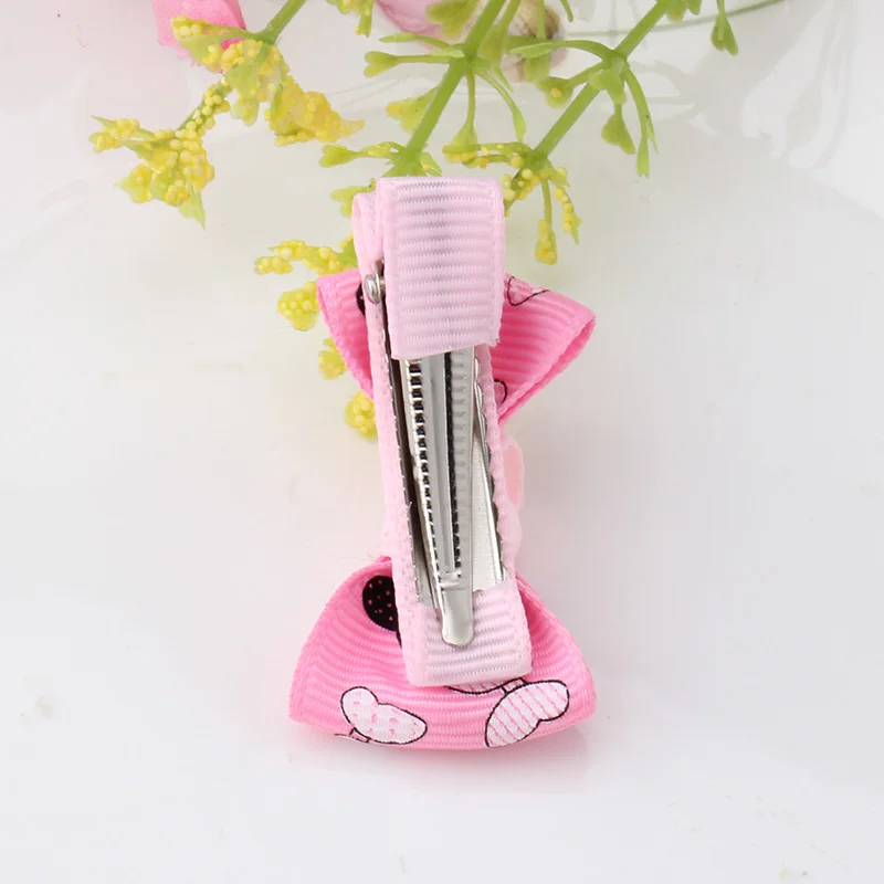 M MISM Fashion 1PC Baby Hairpins Cute Ribbon Bow Kids Hair Clip Children Accessories Ornaments Dot Flora Girls Hairgrip | Детская одежда